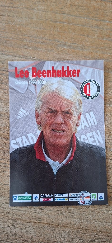 Spelerskaart; Leo Beenhakker # Feyenoord / Ajax, Ophalen of Verzenden, Nieuw, Feyenoord, Spelerskaart