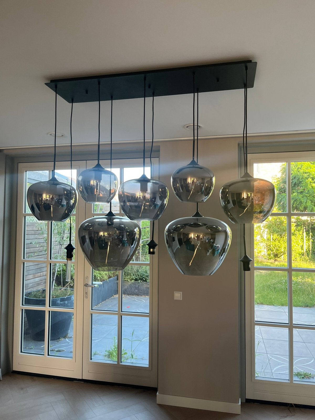 Mayson hanglamp 10st. excl. lichtbronnen, Ophalen, Zo goed als nieuw, Glas