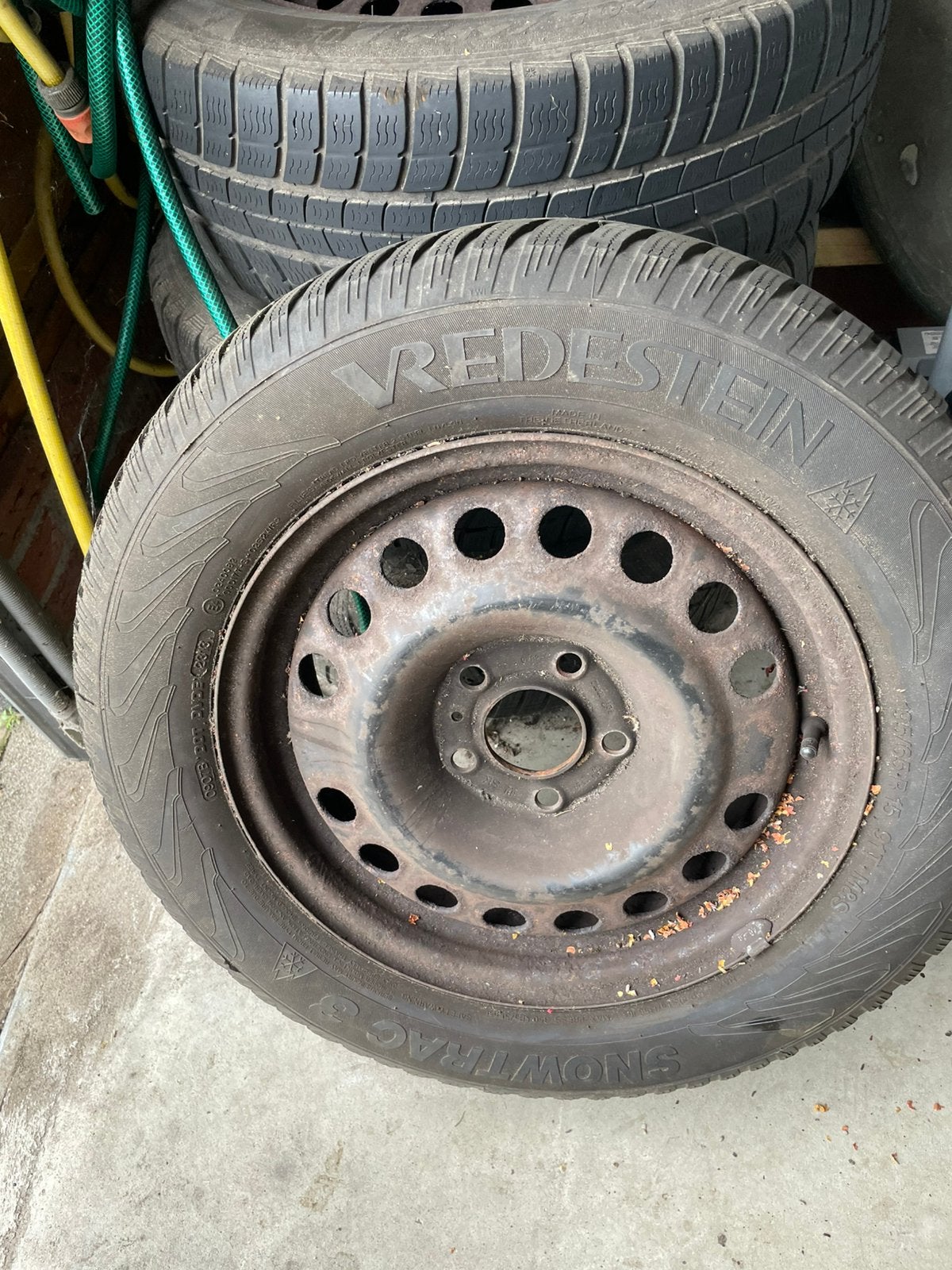 Winterbanden met velg van Opel Zafira 2011, Ophalen, Gebruikt, 15 inch, Banden en Velgen