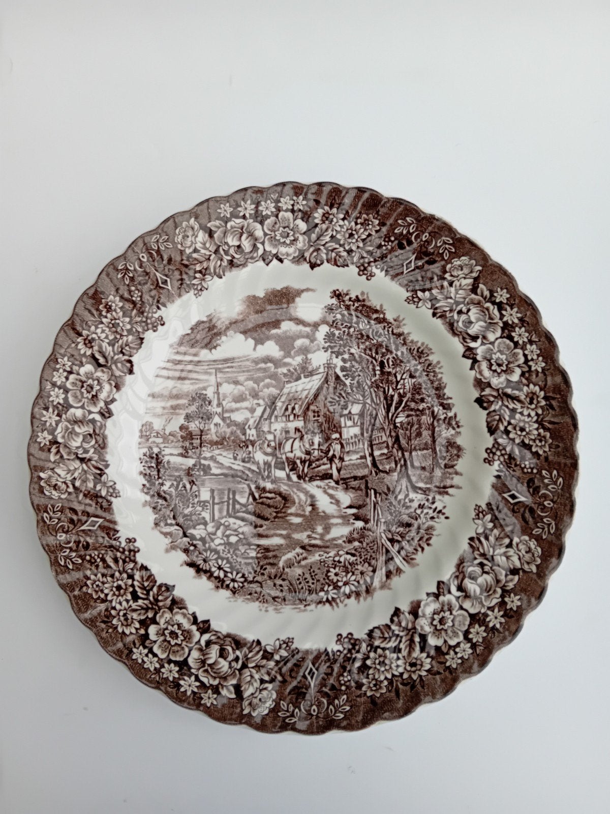 Antiek Memory Lane British Anchor Ironstone bord, Antiek en Kunst, Antiek | Servies los, Verzenden