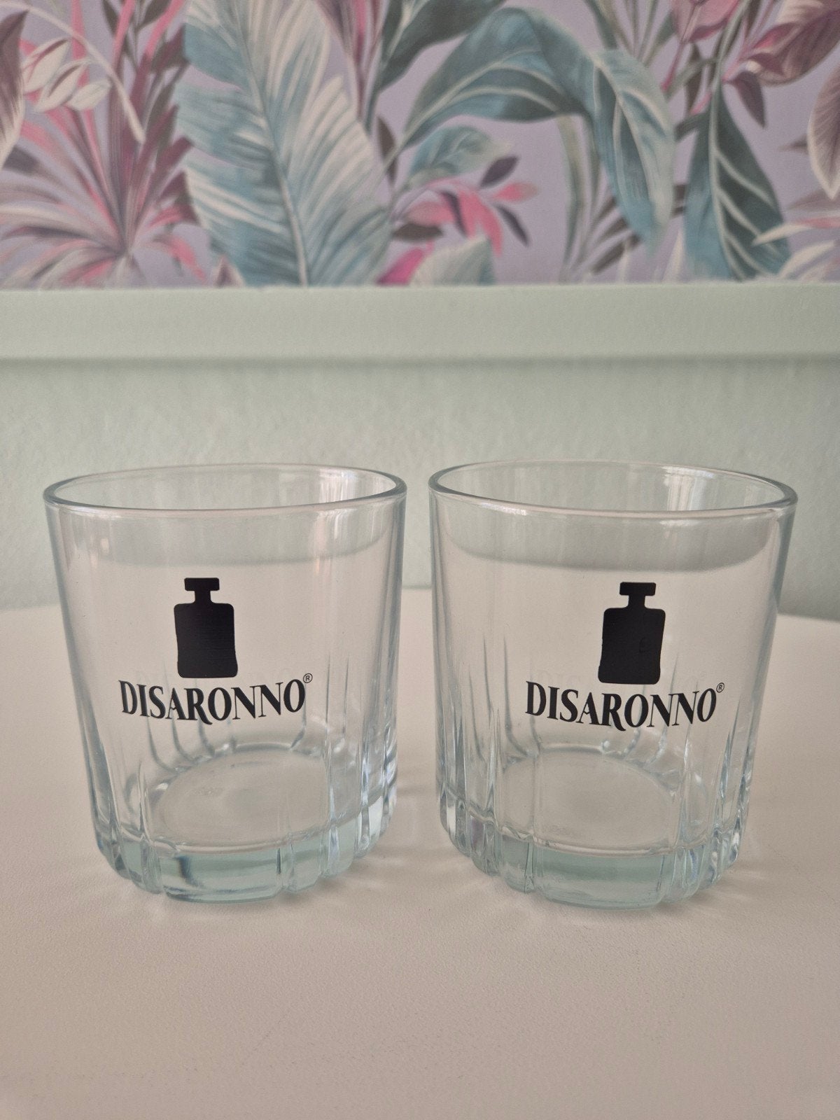 2x Disaronno glazen / tumbler glazen, Verzamelen, Ophalen, Nieuw, Overige typen