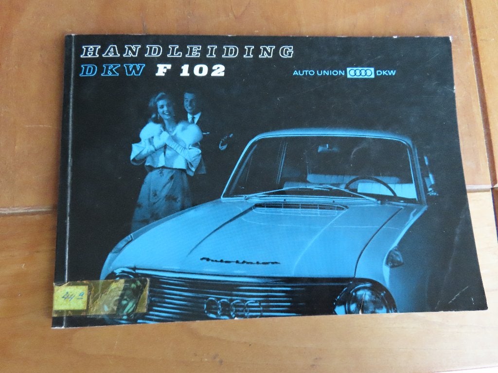 Instructieboek DKW F 102 1964, blanco eigenaarsblad, Ophalen of Verzenden