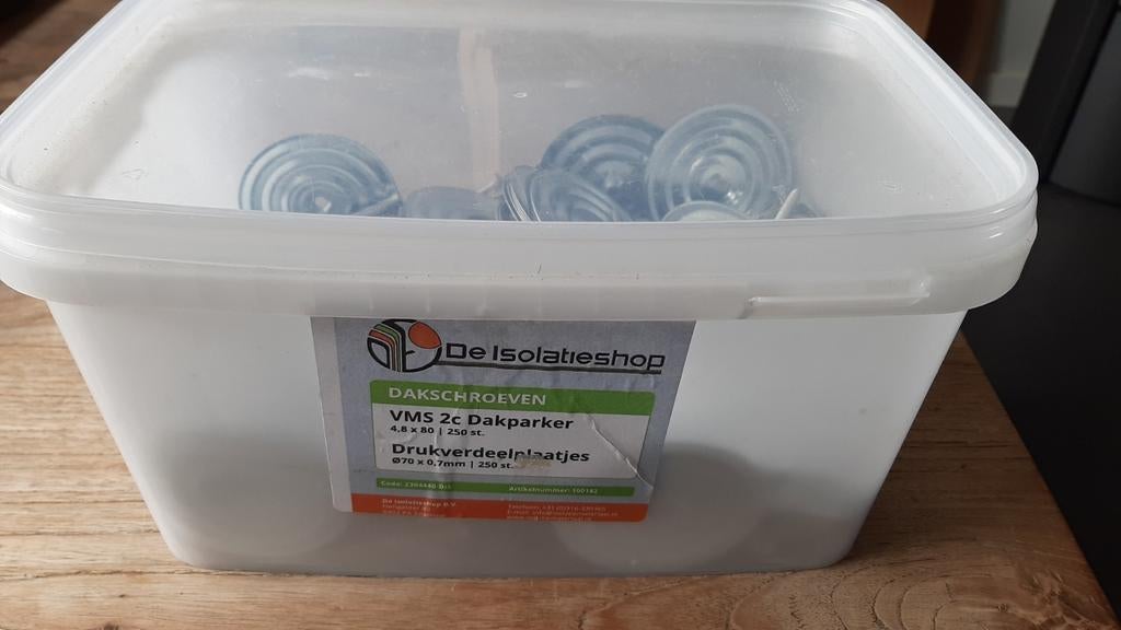 Dakschroeven PIR plaat schroeven 4,8 x 80, Doe-het-zelf en Verbouw, IJzerwaren en Bevestigingsmiddelen, Ophalen, Zo goed als nieuw