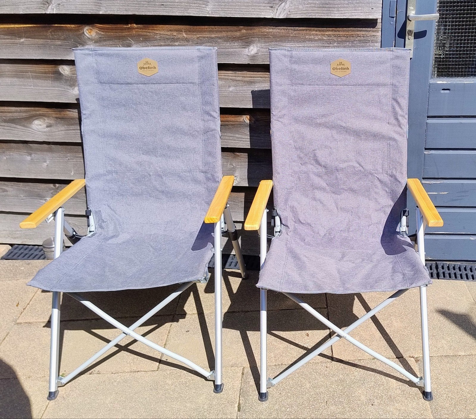 2 Obelink campingstoelen - Zo goed als nieuw, Caravans en Kamperen, Kampeermeubelen, Ophalen, Zo goed als nieuw, Campingstoel