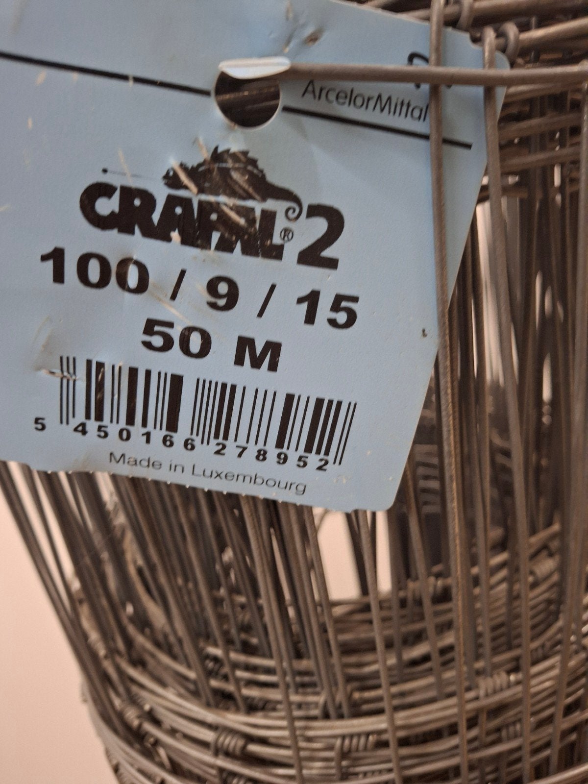 Crapal 2 Gaashekwerk 100/9/15 50M - Nieuw, Ophalen, ArcelorMittal, Nieuw, Gaashekwerk