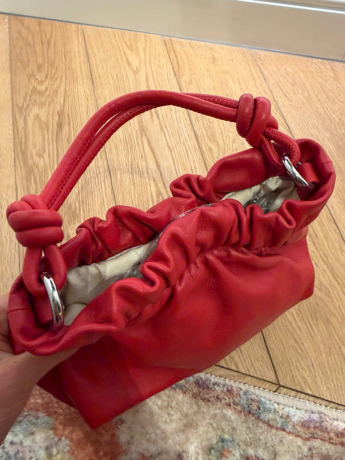 Rode leren handtas - &OtherStories - Nieuw, Ophalen of Verzenden, Nieuw, Rood, Handtas