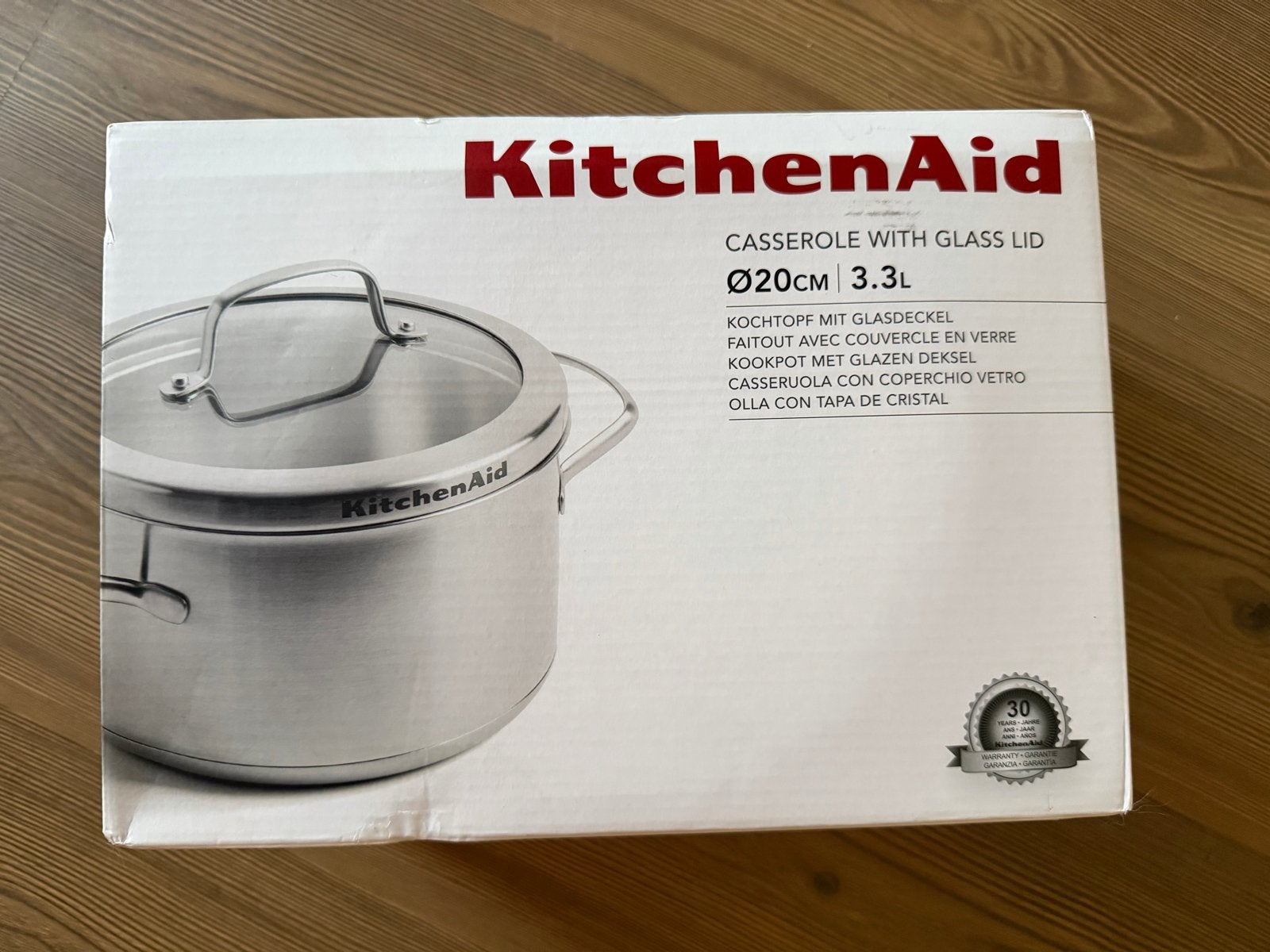KitchenAid Pannenset RVS met Deksel en Stoominzet, Met deksel, Nieuw, Pannenset, Ophalen of Verzenden