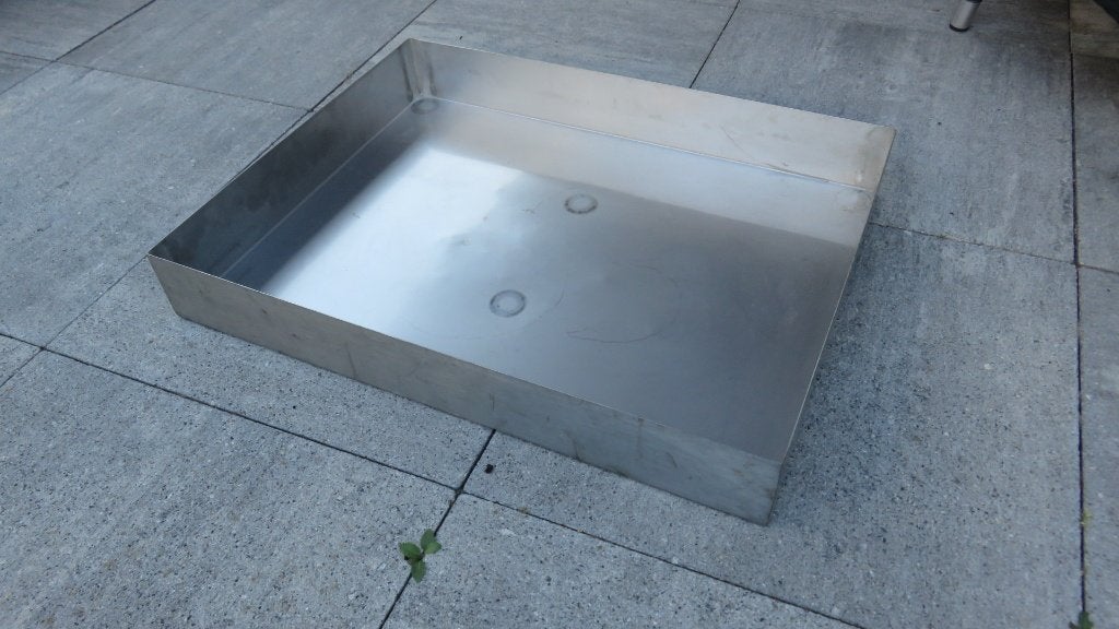 RVS Lekbak 65x50x9 cm, Doe-het-zelf en Verbouw, Overige Doe-het-zelf en Verbouw, Verzenden, Gebruikt