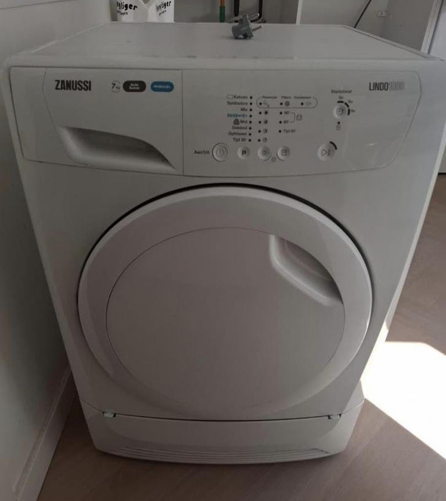 Zanussi Lindo 1000 warmtepomp wasdroger 7 kg, Witgoed en Apparatuur, Wasdrogers, Ophalen, 6 tot 8 kg, Gebruikt, Overige typen
