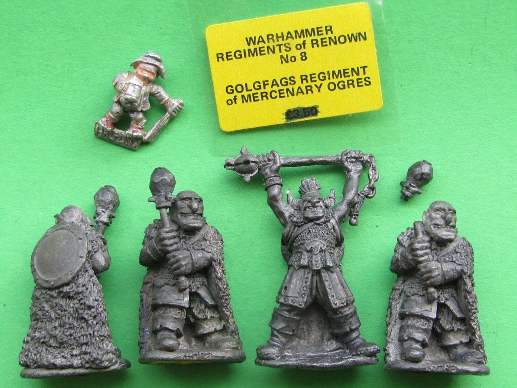 Warhammer Golfags Ogre Mercenaries - 1984, Hobby en Vrije tijd, Wargaming, Verzenden, Zo goed als nieuw, Warhammer, Figuurtje(s)