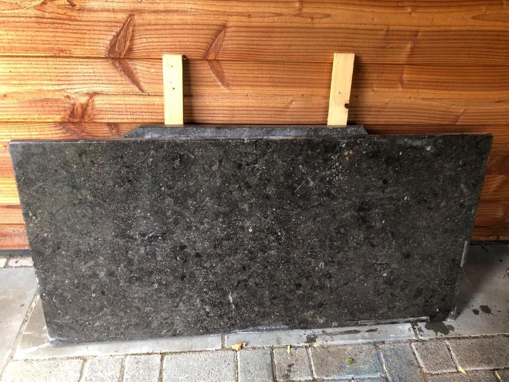 Granieten tafelblad of aanrechtblad, Ophalen, Gebruikt, Rechthoekig, Overige materialen
