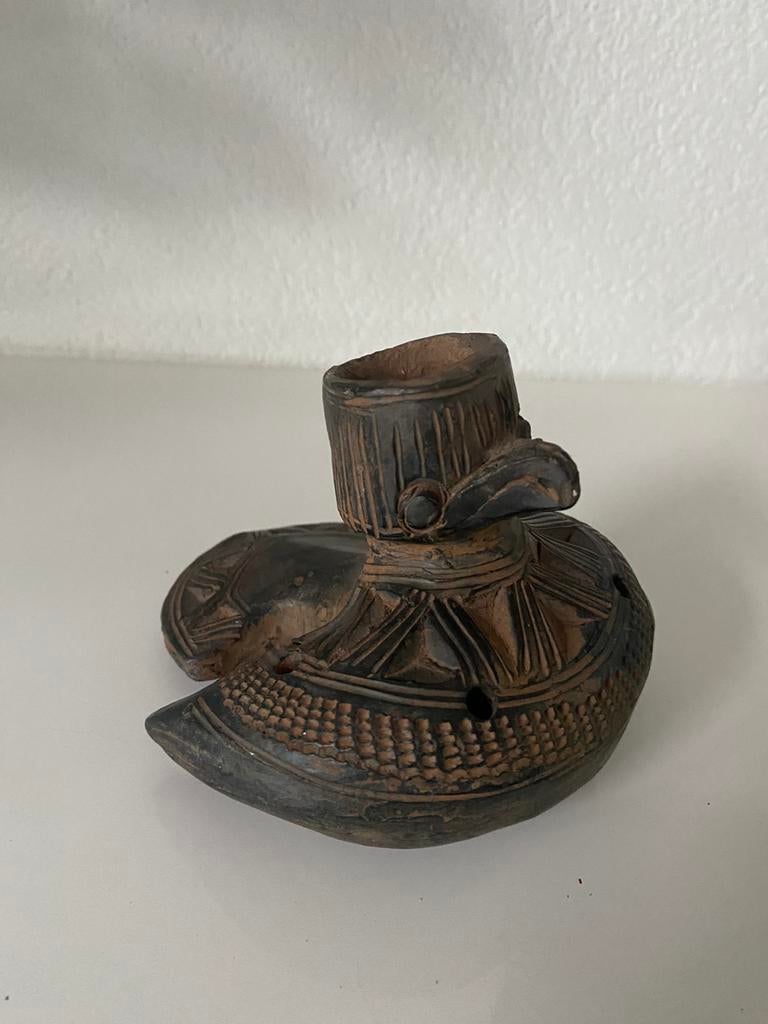 Fluit in de vorm van een vogel, keramiek, Colombia, Ophalen