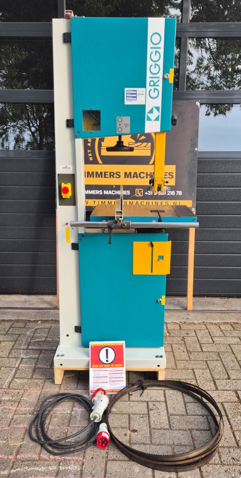 Griggio lintzaag CE 2016 SKH geremd noodstop netjes450mm, Ophalen of Verzenden, 1200 watt of meer, Lintzaag, 70 mm of meer