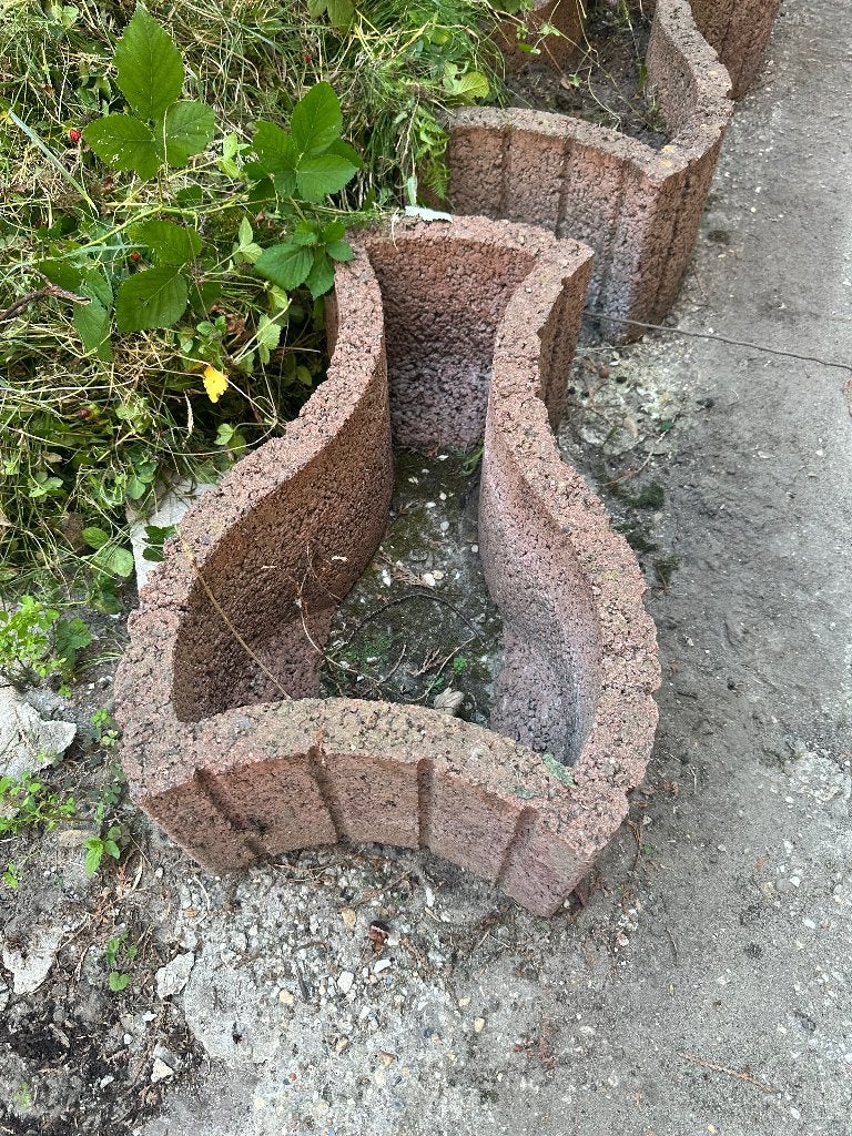 Betonnen plantenbak, Ophalen, Siergrassen, Volle zon