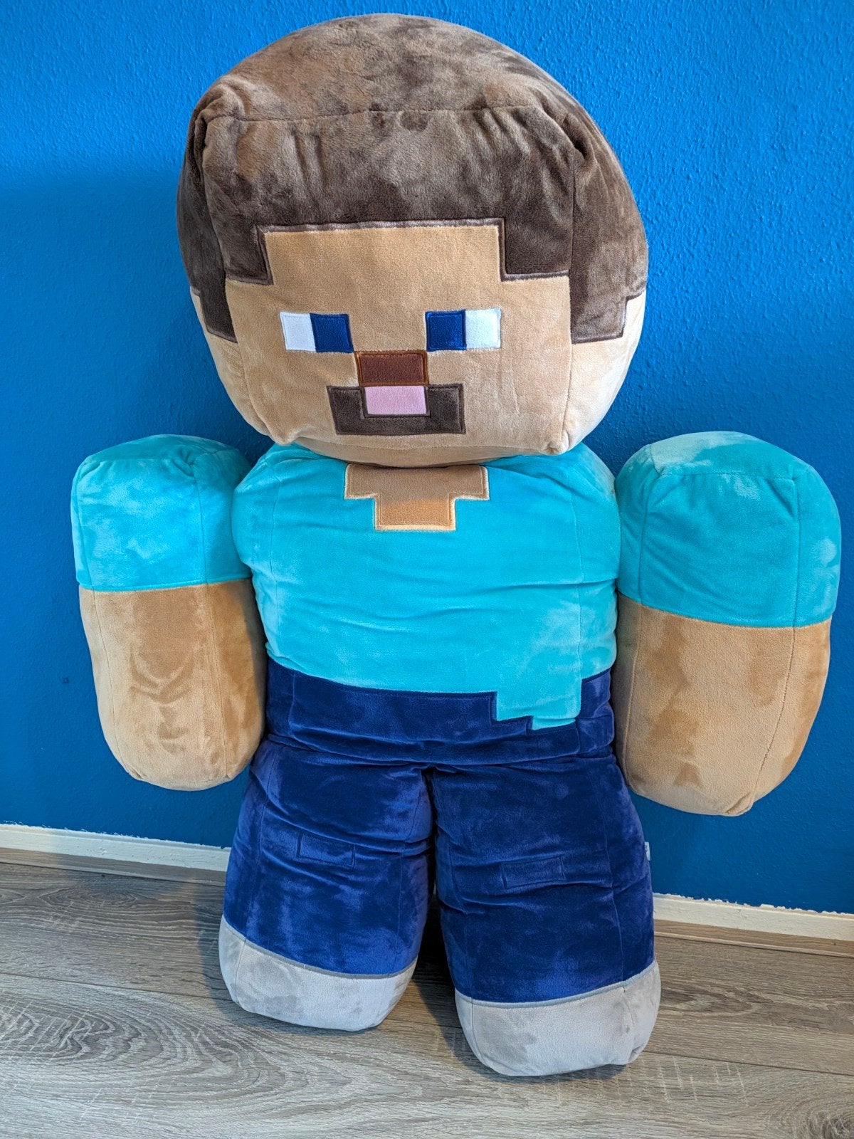 Grote Minecraft Steve Knuffel 1 meter, Ophalen of Verzenden, Zo goed als nieuw, Overige typen