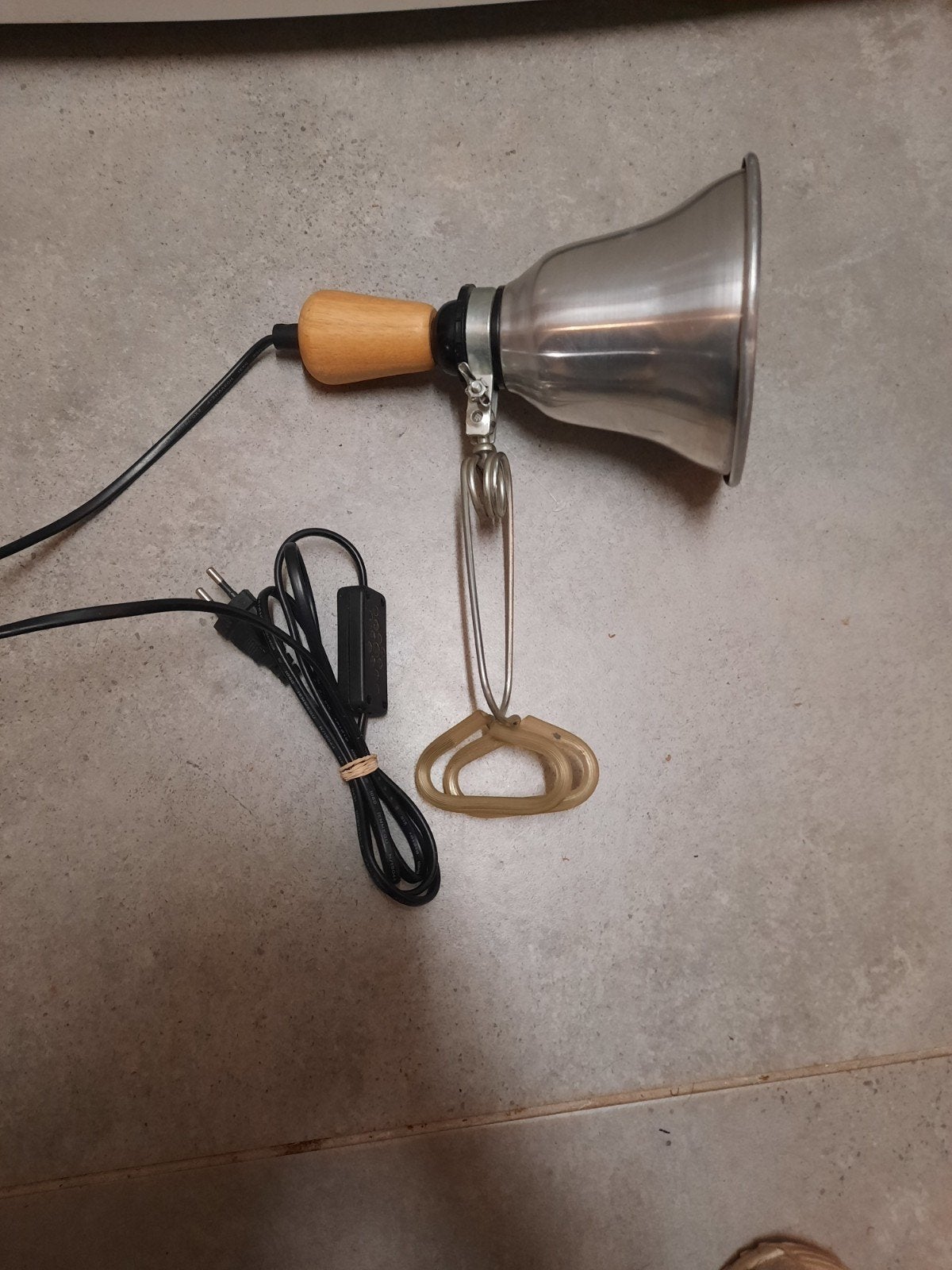 vintage retro  Klemlamp klemspot aluminium, Ophalen of Verzenden, Gebruikt, Metaal