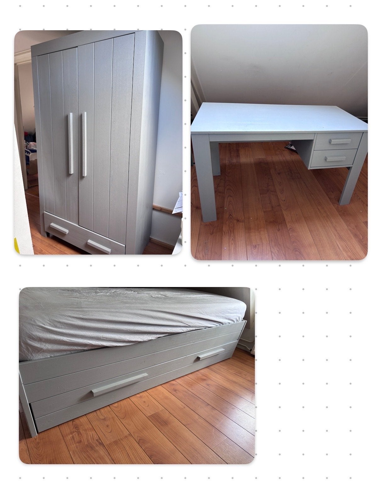 Complete kinderkamer set: bed, kledingkast, bureau, Huis en Inrichting, Slaapkamer | Complete slaapkamers, Ophalen, Gebruikt, Eenpersoons