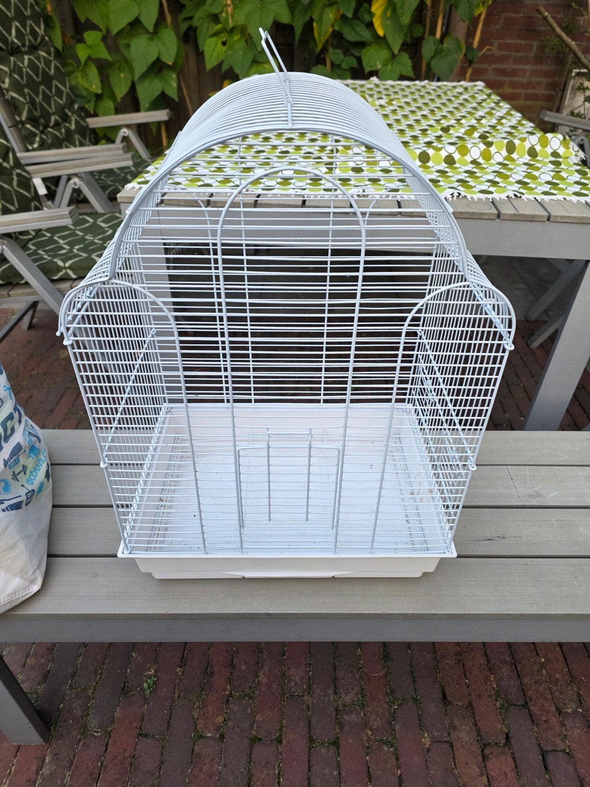 vogelkooi met spullen, Ophalen, Zo goed als nieuw, Metaal, Vogelkooi