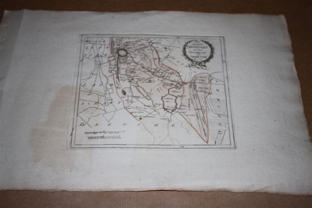 Antieke kaart - Stadt Groningen - Circa 1790 !!, Boeken, Atlassen en Landkaarten, Gelezen, Ophalen of Verzenden, Landkaart, 1800 tot 2000