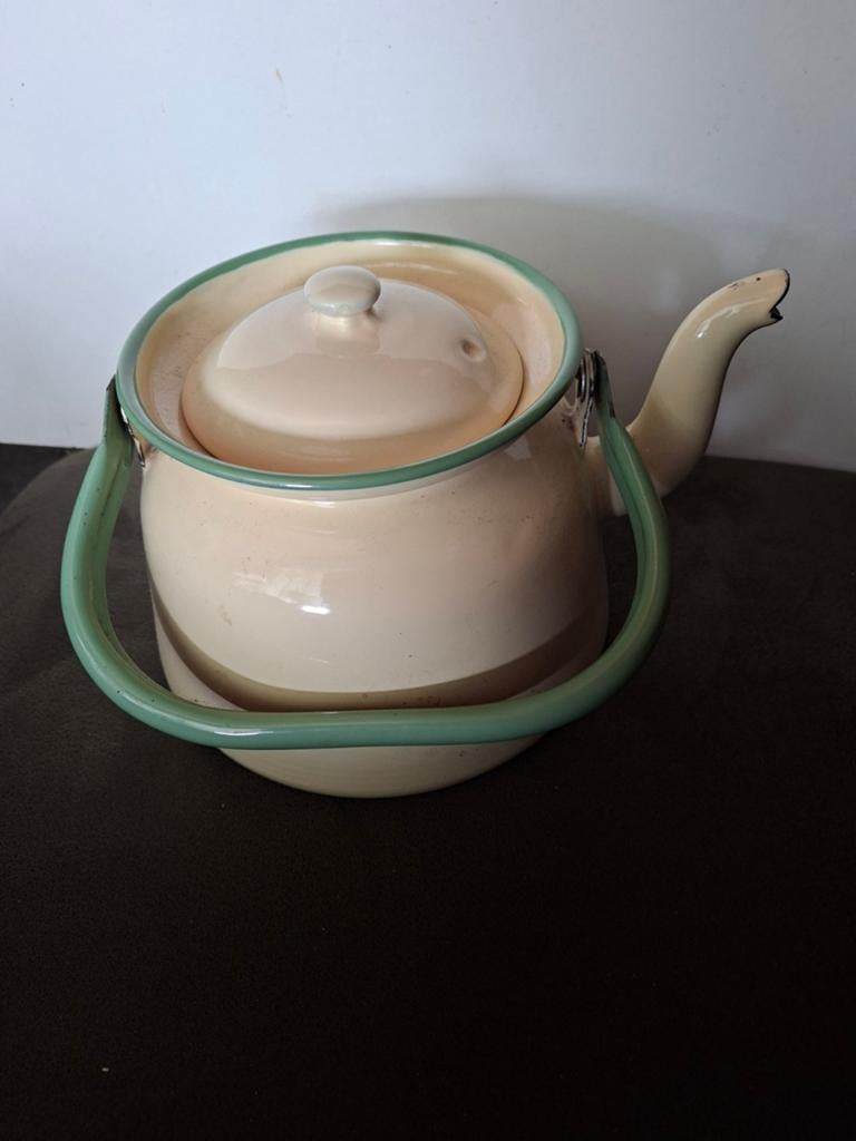 Vintage Kockums Sweden Emaille Ketel 3 Liter, Ophalen of Verzenden