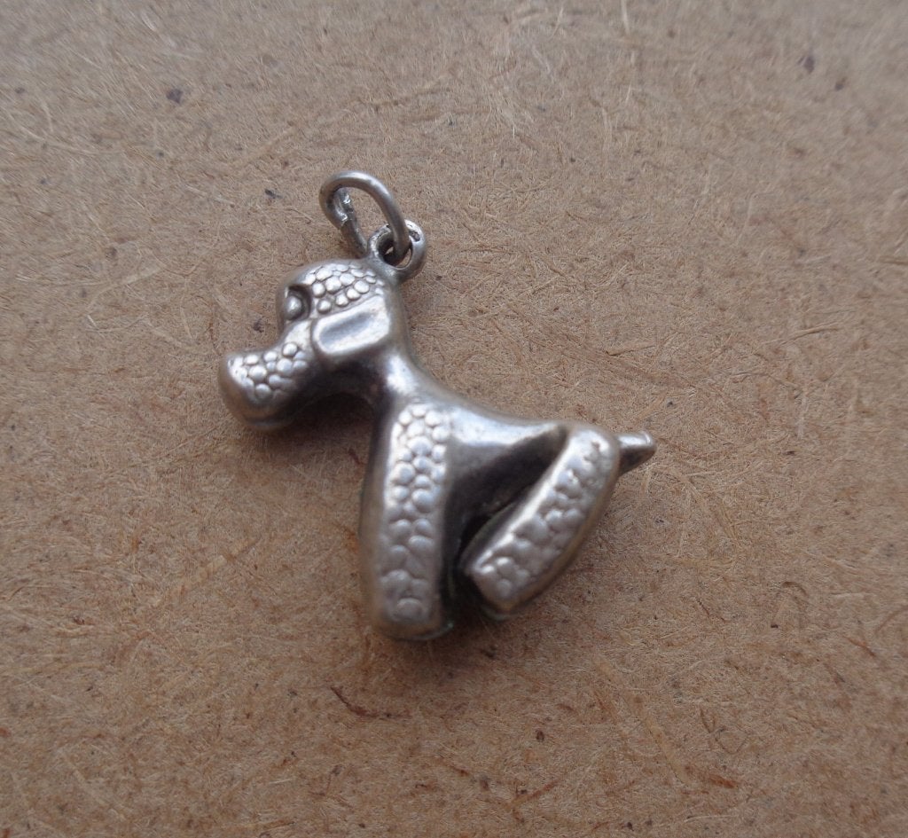 zilveren vintage bedel poedel [022], Sieraden, Tassen en Uiterlijk, Overige merken, Verzenden, Zo goed als nieuw, 1 bedel