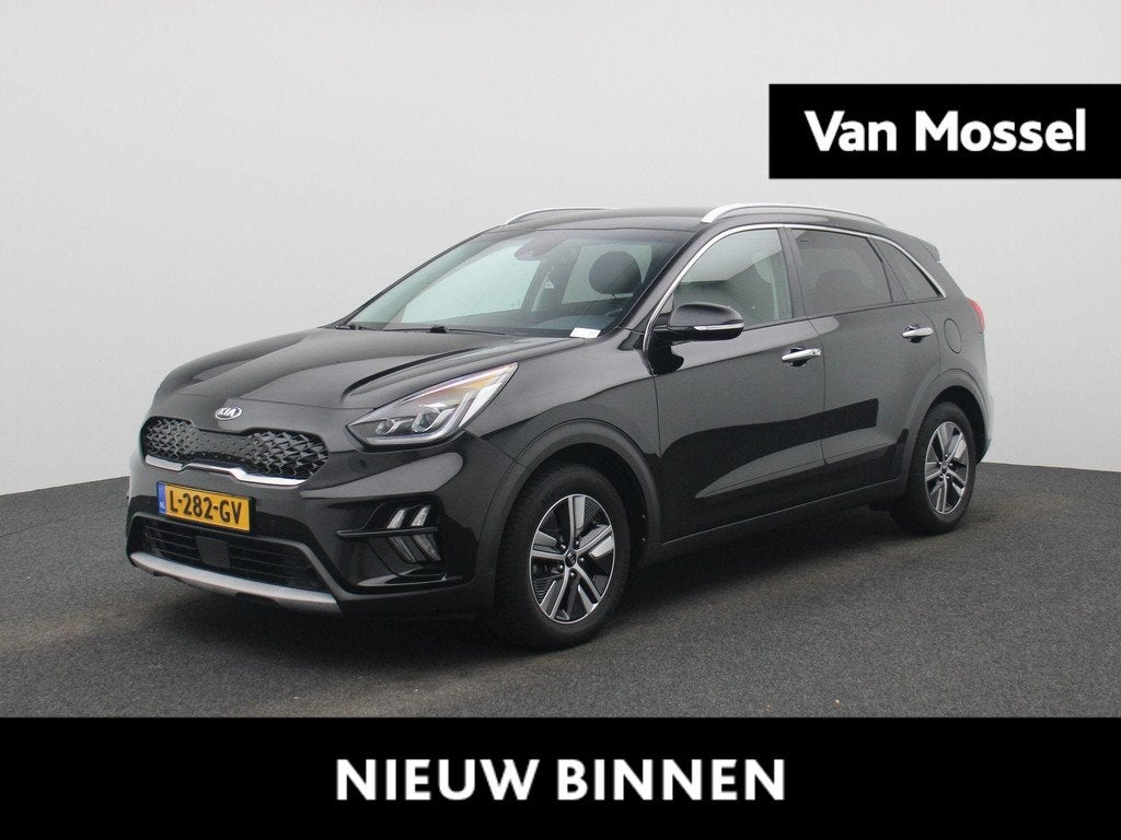 Kia Niro 1.6 GDi Hybrid DynamicPlusLine | Lederen Bekleding, Auto's, 12 maanden, Gebruikt, Euro 6, Zwart