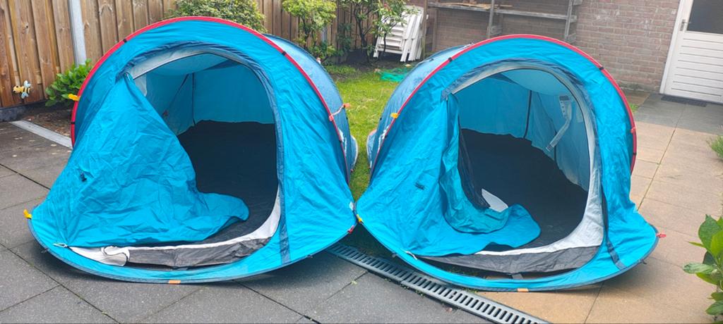 2x Quechua 2 Seconds Easy tenten, Caravans en Kamperen, Tenten, Ophalen of Verzenden, Gebruikt, Tot en met 2