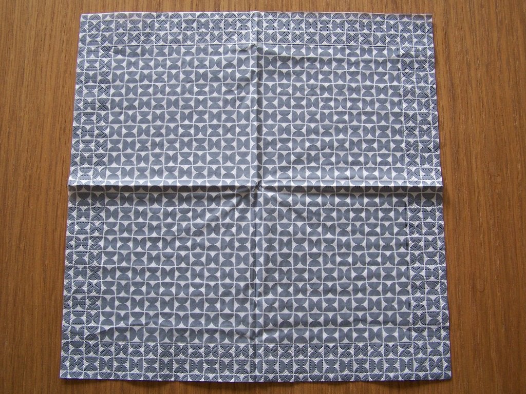 Servetten per stuk nr.14 (GRIJS / WIT), Abstract, Nieuw, Ophalen of Verzenden, Papier of Karton