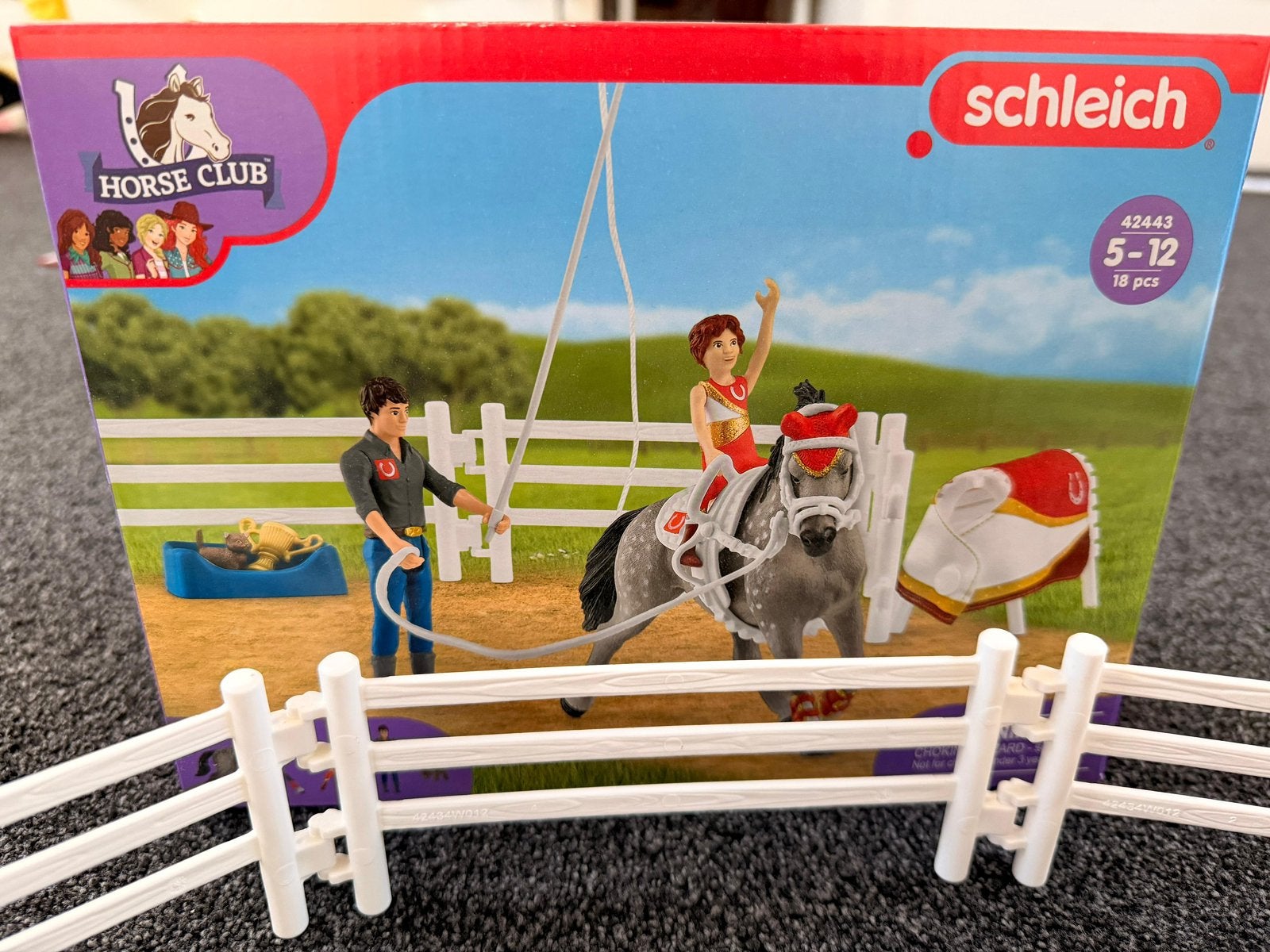Schleich 42443 Horse Club Mias Voltigier-rijset, Ophalen of Verzenden, Zo goed als nieuw