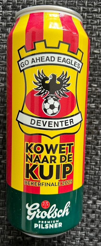 Grolsch Go Ahead Eagles Kowet Naar De Kuip Blik 2025, Ophalen of Verzenden, Nieuw, Flesje(s), Grolsch