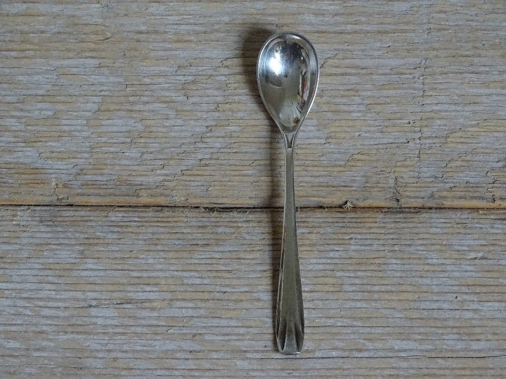 1x Theelepeltje, Keltum Posthoorntje, Verzilverd, gaaf