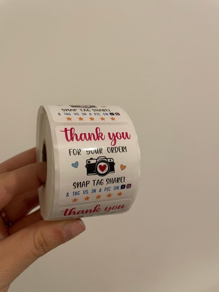 Thank you small business stickers rol, Ophalen of Verzenden, Nieuw, Meerdere stickers