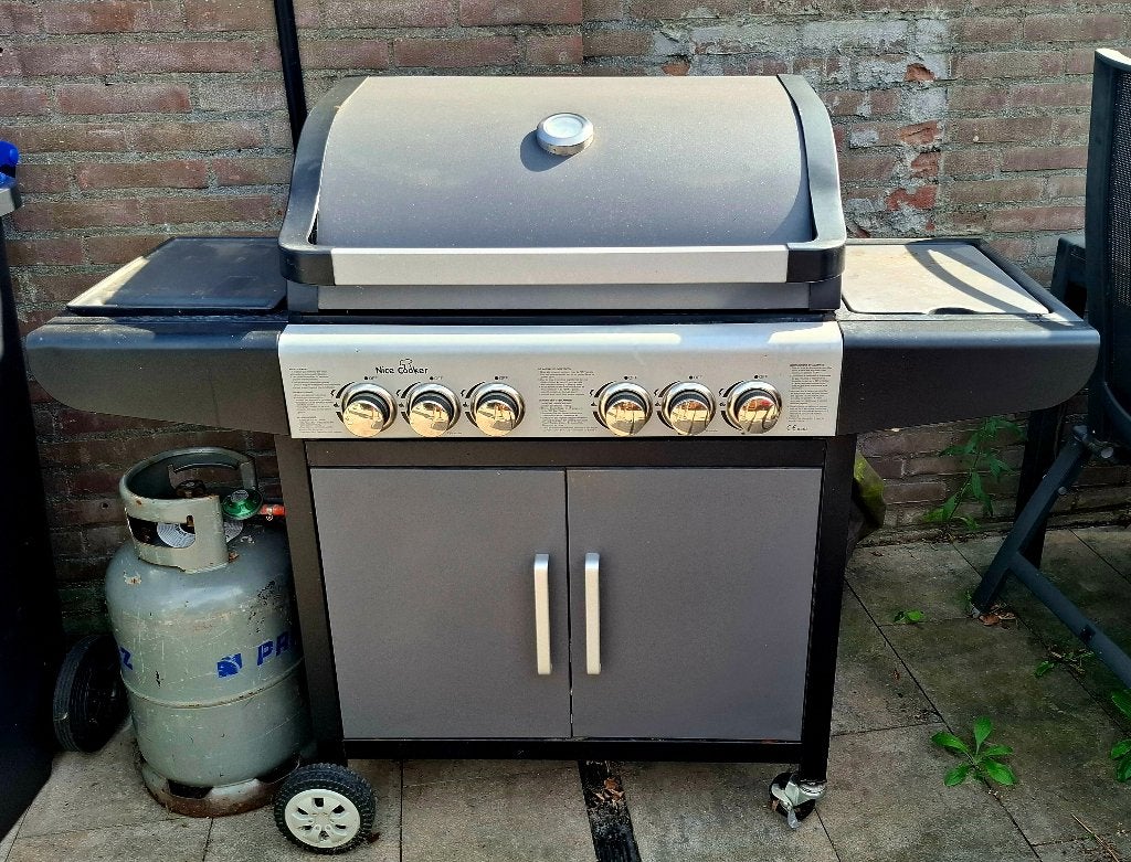 Gas BBQ nice cooker met gasfles, Ophalen, Gebruikt, Nice Cooker