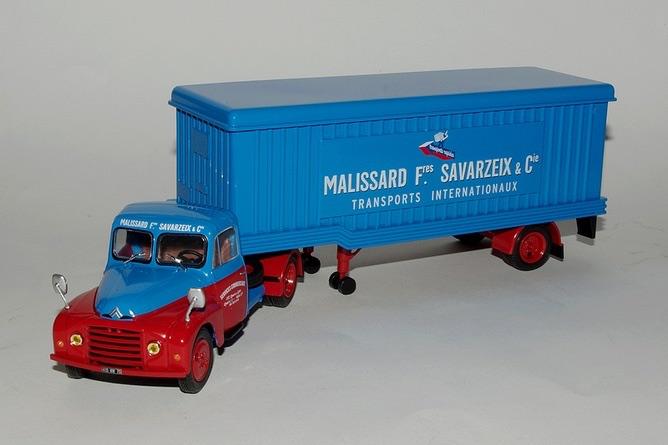 Citroen U23 truck met container oplegger Altaya 1:43, Hobby en Vrije tijd, Modelauto's | 1:43, Ophalen of Verzenden, Nieuw, Bus of Vrachtwagen