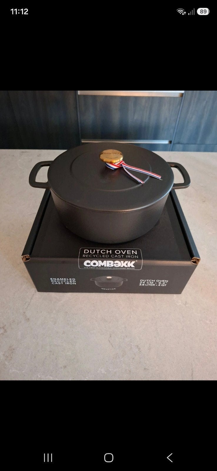Combekk Dutch Oven gerecycled gietijzer 24 cm, Huis en Inrichting, Geschikt voor inductie, Nieuw, Ophalen of Verzenden, Overige merken