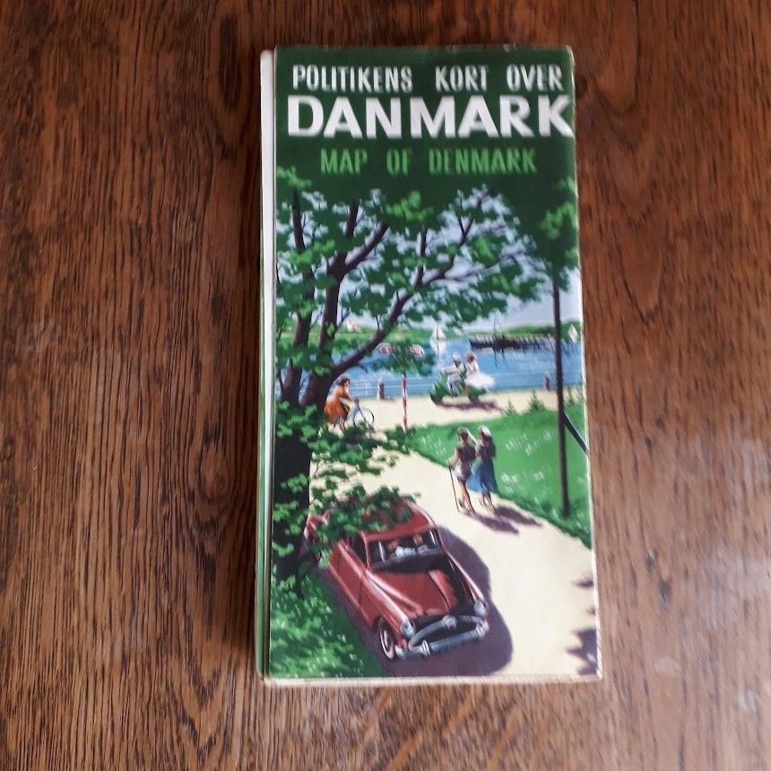 landkaart Denemarken ca. 1965 / schaal 1:505.000, Gelezen, Landkaart, 1800 tot 2000, Europa Overig