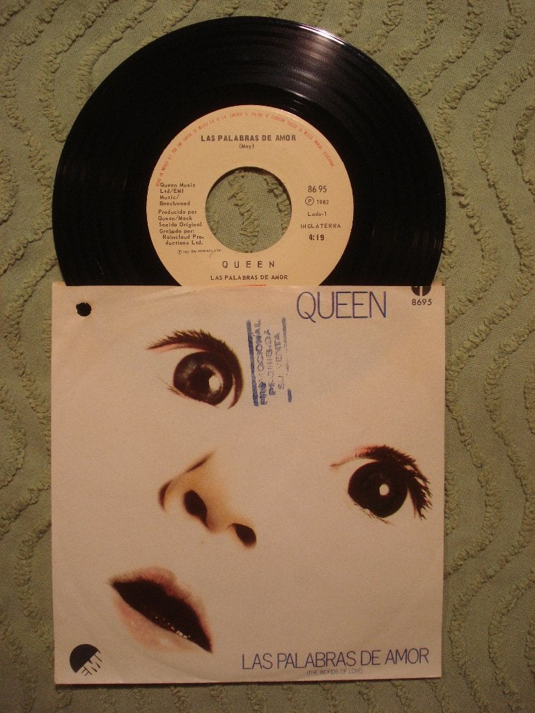 Queen 7" Vinyl Single: ‘Las Palabras de Amor’ (Mexico), Ophalen of Verzenden, Gebruikt, 7 inch, Rock en Metal