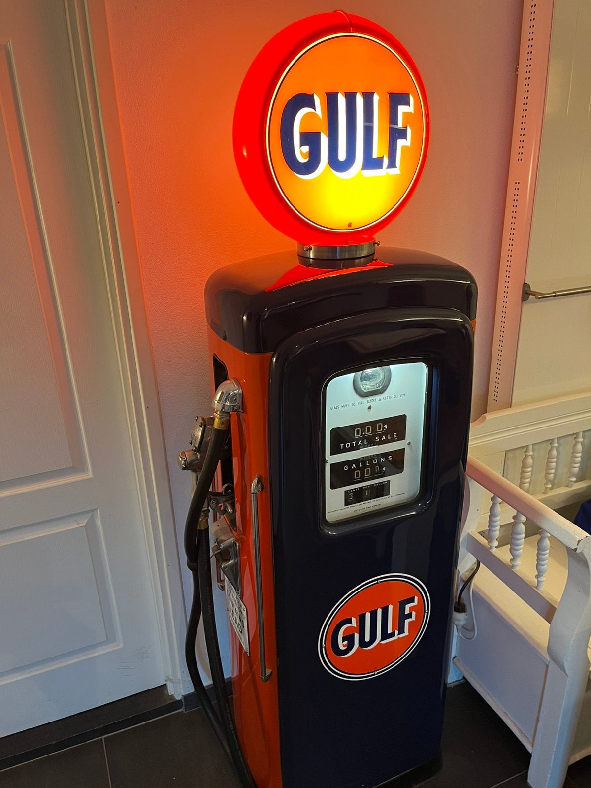 Benzinepomp /Gaspump Gulf, Ophalen, Zo goed als nieuw