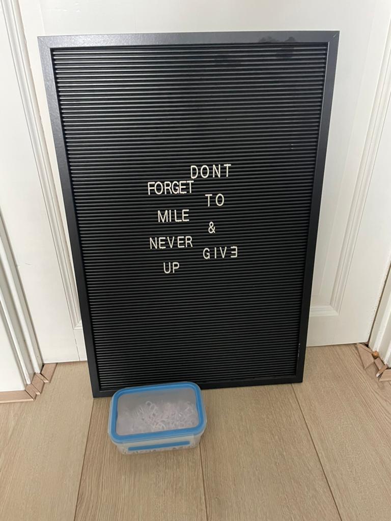 Letterbord met letters, Huis en Inrichting, Ophalen, Gebruikt