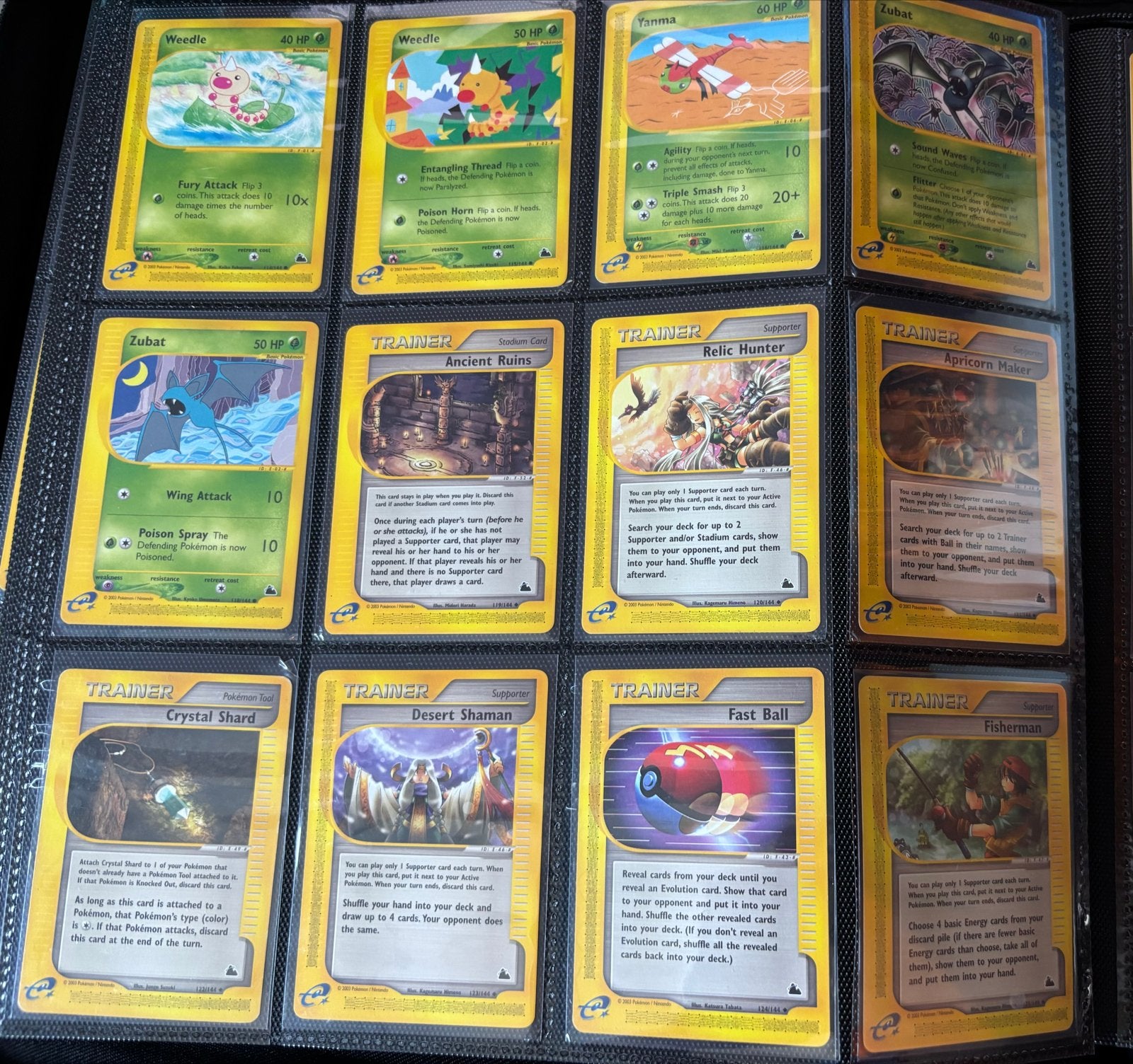 Pokemon complete nm skyridge set 144/144, Ophalen of Verzenden, Gebruikt, Meerdere kaarten, Foil