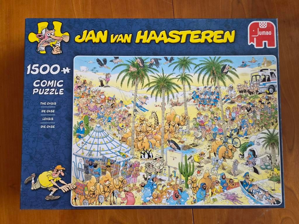 Jan van Haasteren puzzel 1500 stukjes - de Oase, Ophalen of Verzenden, Zo goed als nieuw, Legpuzzel