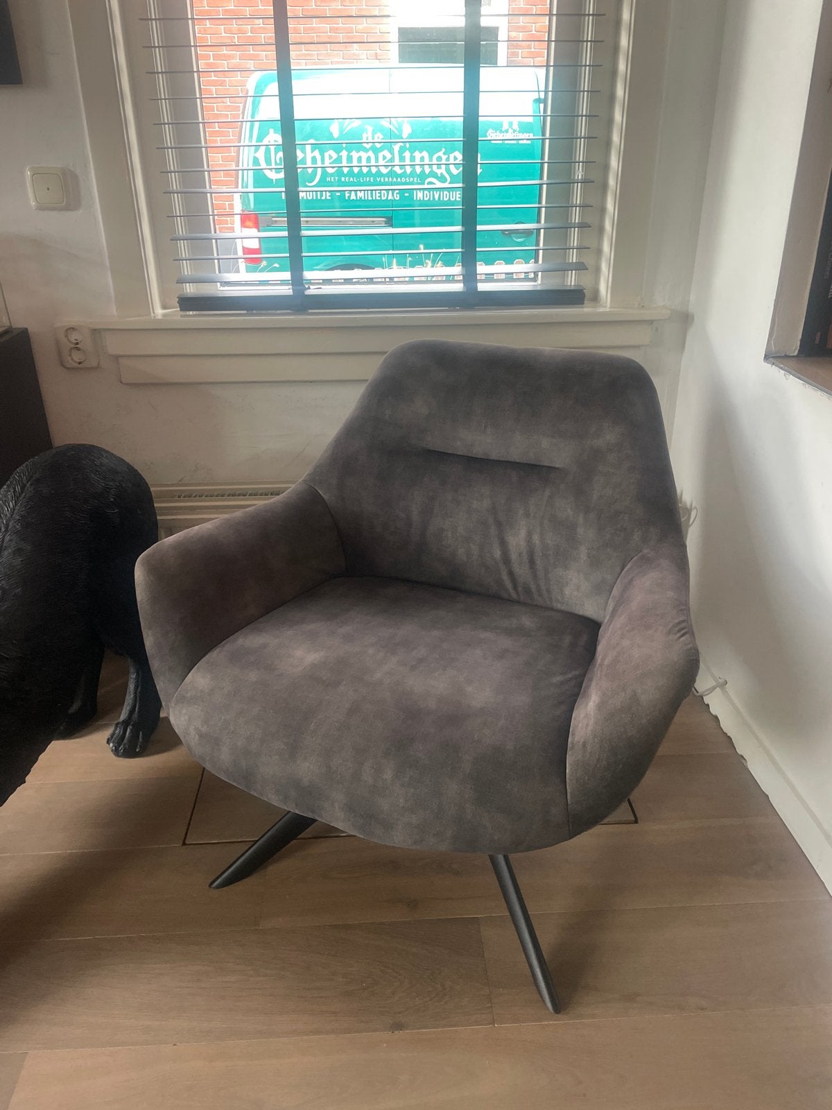 Fauteuil, Ophalen of Verzenden, Zo goed als nieuw, Stof, 75 tot 100 cm