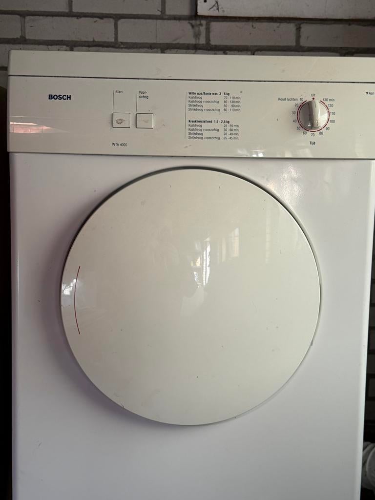 Bosch WTA4000 luchtafvoer wasdroger 5KG, Witgoed en Apparatuur, Wasdrogers, Ophalen, Gebruikt, Luchtafvoer, 4 tot 6 kg