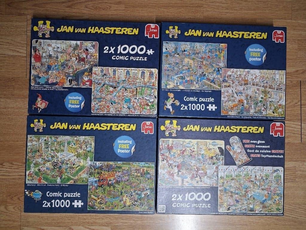 JAN VAN HAASTERENPUZZLES 1000 ST, Ophalen, 500 t/m 1500 stukjes, Zo goed als nieuw, Legpuzzel