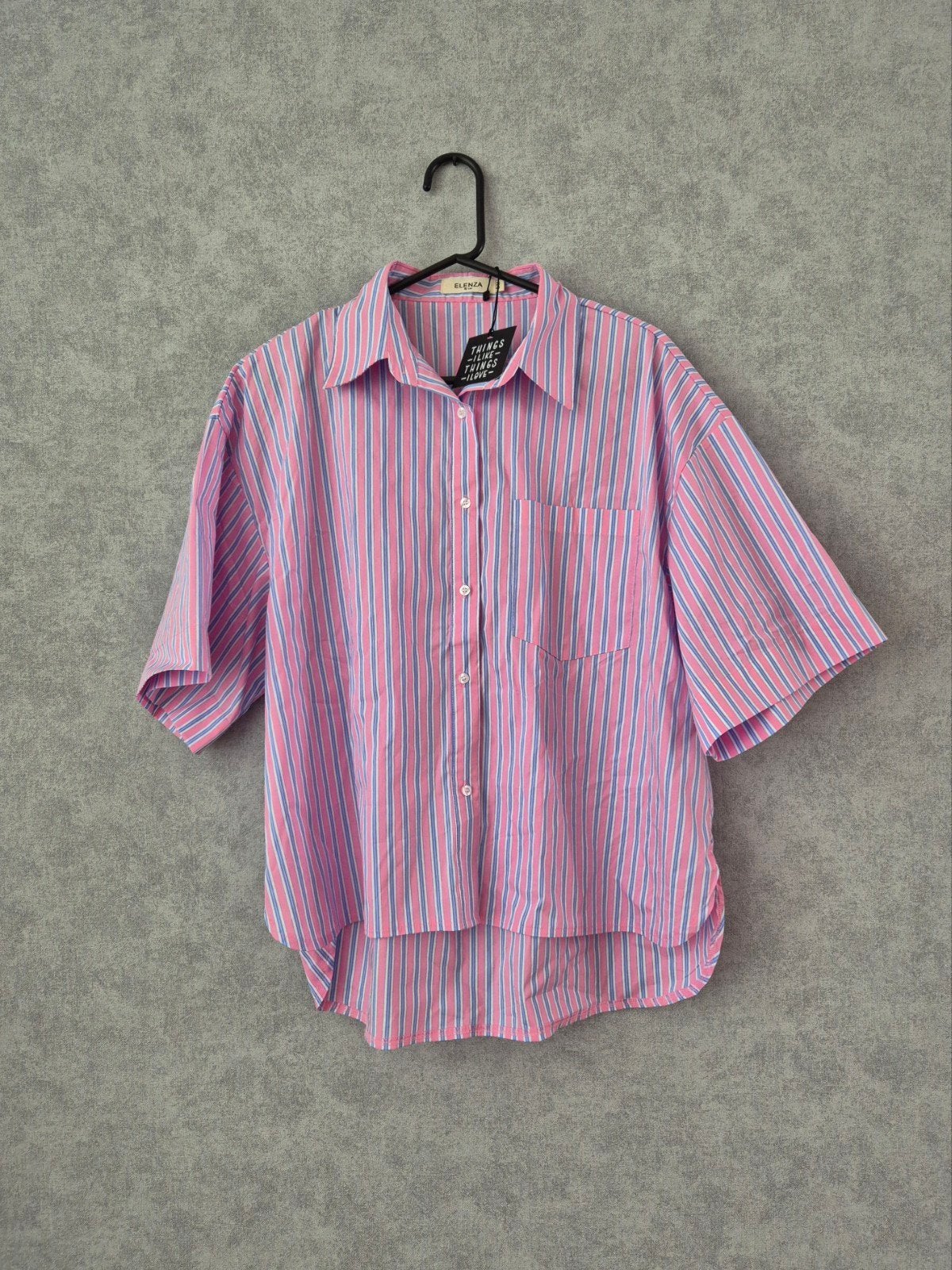 Oversized blouse • Gestreept • TILTIL, Kleding | Dames, Blouses en Tunieken, Nieuw, Maat 36 (S), Roze, Ophalen of Verzenden