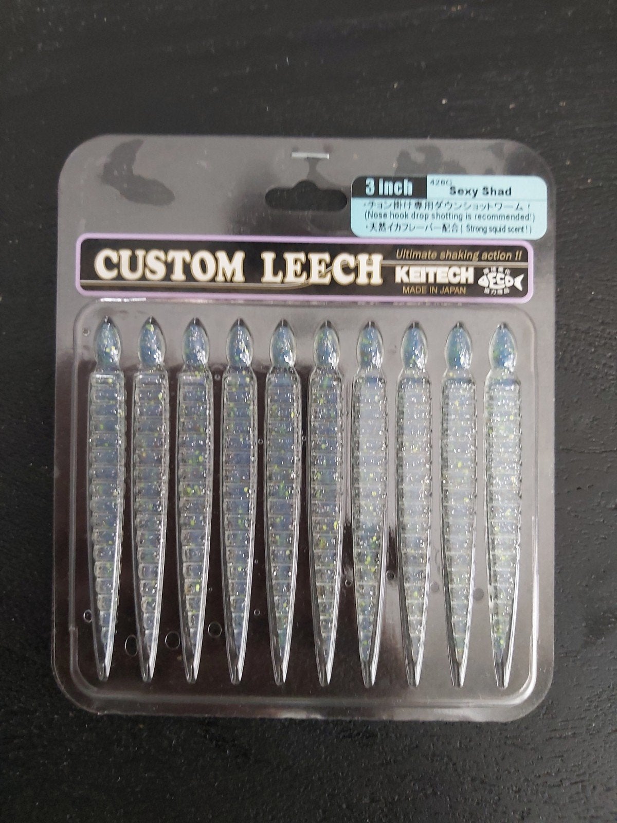 Keitech Custom Leech 3 inch Sexy Shad - Zacht Kunstaas, Ophalen of Verzenden, Nieuw, Kunstaas