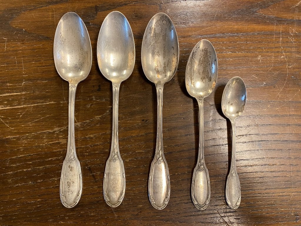 Brocante - Setje oud bestek!, Huis en Inrichting, Keuken | Bestek, Overige materialen, Gebruikt, Ophalen of Verzenden, Vaatwasserbestendig
