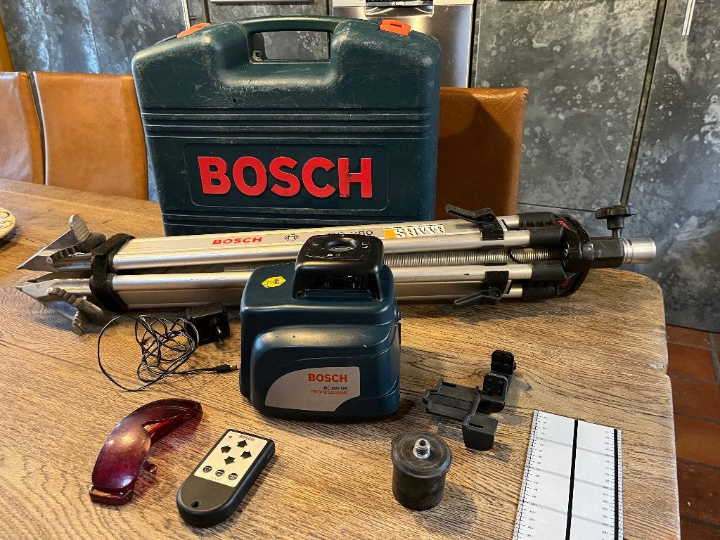 Bosch roterende laser BL 200 GC met koffer en statief, Ophalen, Gebruikt, Overige typen, Bosch