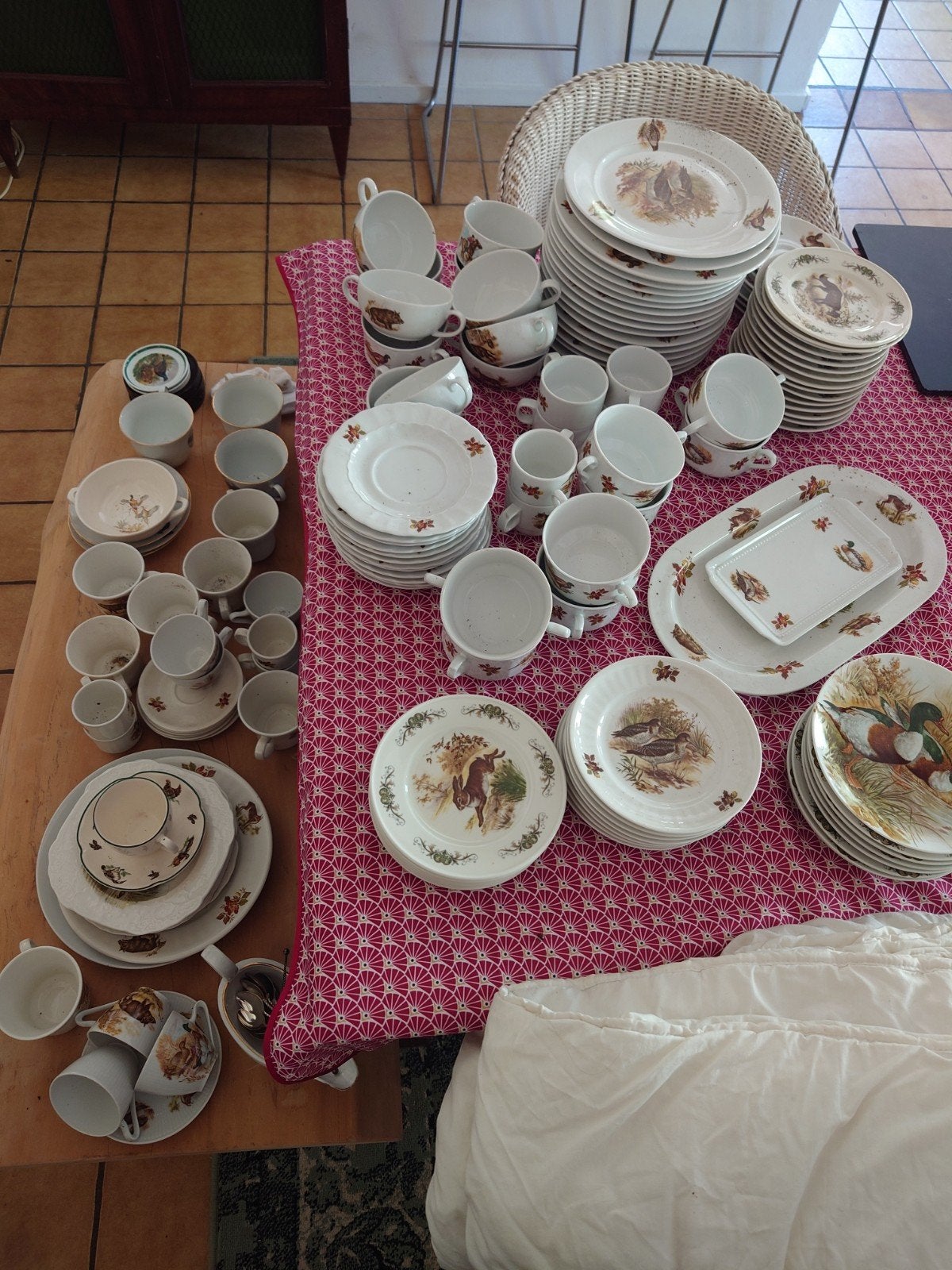 Jacht servies Royal Schwabap - met wilddecor, Ophalen, Gebruikt, Porselein, Overige stijlen