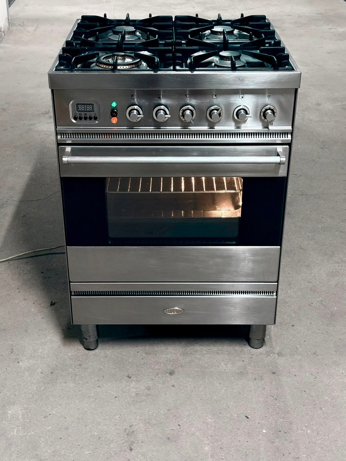 Rvs Boretti Gasfornuis, Witgoed en Apparatuur, Fornuizen, Ophalen, Warmhoudplaat, 60 cm of meer, Zo goed als nieuw